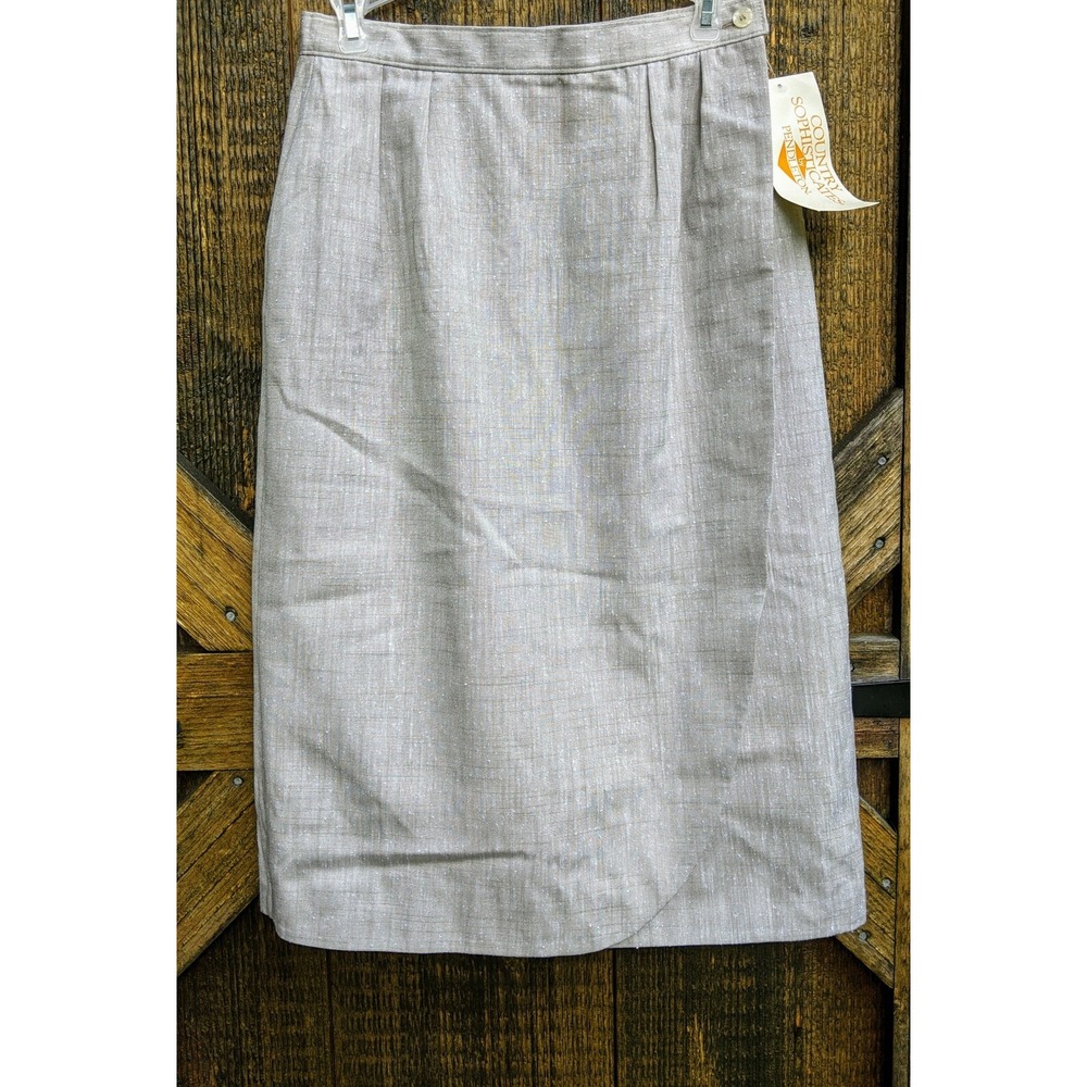 Pendleton Silk Blend Faux Wrap Skirt 8 USA Classic Country Capsule New Vintage